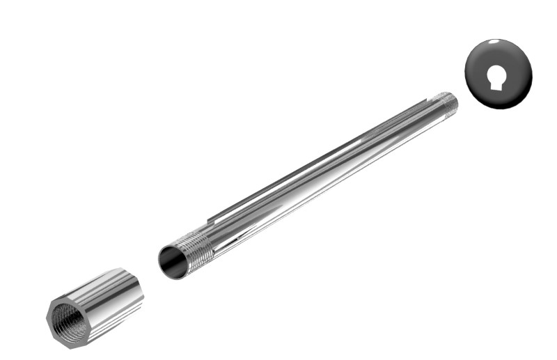 BRACO CHUVEIRO ALUMINIO 30 CM - ALUREN