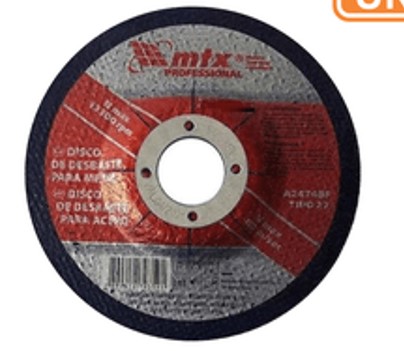 DISCO DESBASTE METAL 11,5 CM X 6,4 MM X 22,2 MM ( FURO) MTX (7376255) - MF