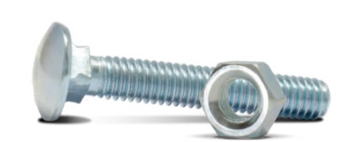 PARAFUSO FRANCES ZINCADO C/ PORCA 5/16 X 3 1/2 - 100 PCS - NEW FIX