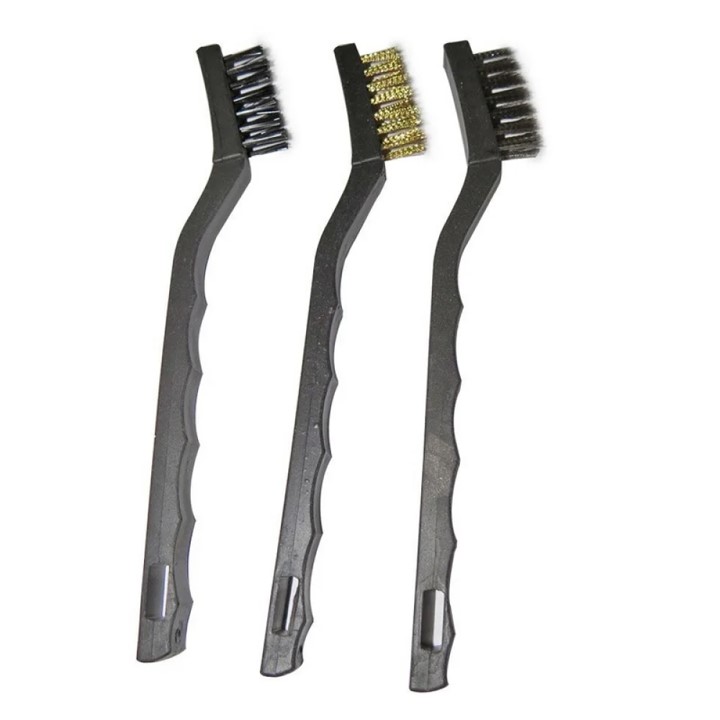 JOGO ESCOVA ACO 3 PCS PEQUENA COM CABO PLASTICO (748609)- MTX