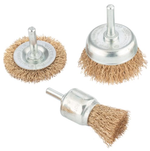 JOGO ESCOVA ACO 3 PCS 1 PLANA 2 COPOS 25 MM - 50 MM MTX (744869) - MF