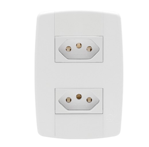 LEV CONJ 2 TOMADAS 3 PINOS 20A MONOBLOCO(87121) - ILUMI