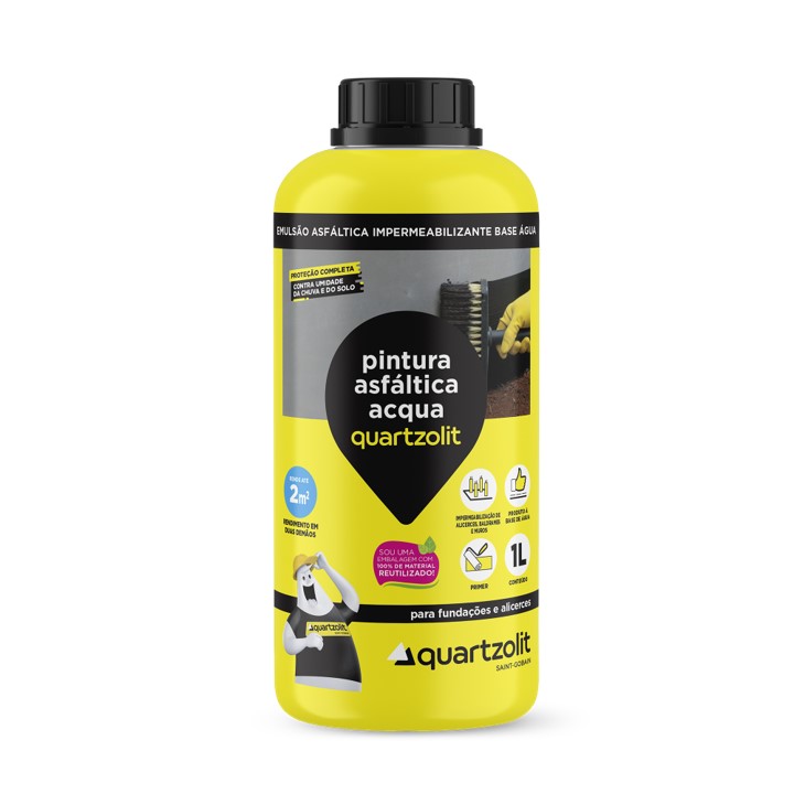 PINTURA ASFALTICA ACQUA 1 L - QUARTZOLIT
