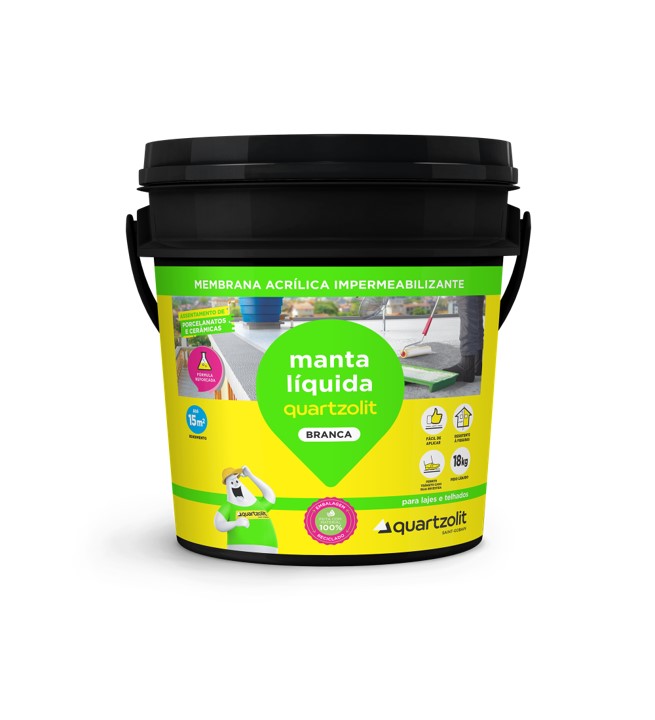 MANTA LIQUIDA BRANCA 18 K - QUARTZOLIT