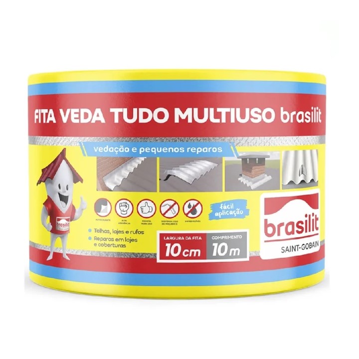 FITA VEDA TUDO ALUM 10 CM X 10 M - BRASILIT