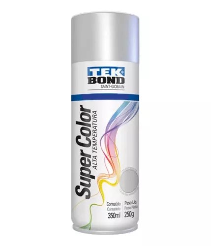 TINTA SPRAY ALTA TEMPERATURA ALUMINIO 350 ML - TEK BOND