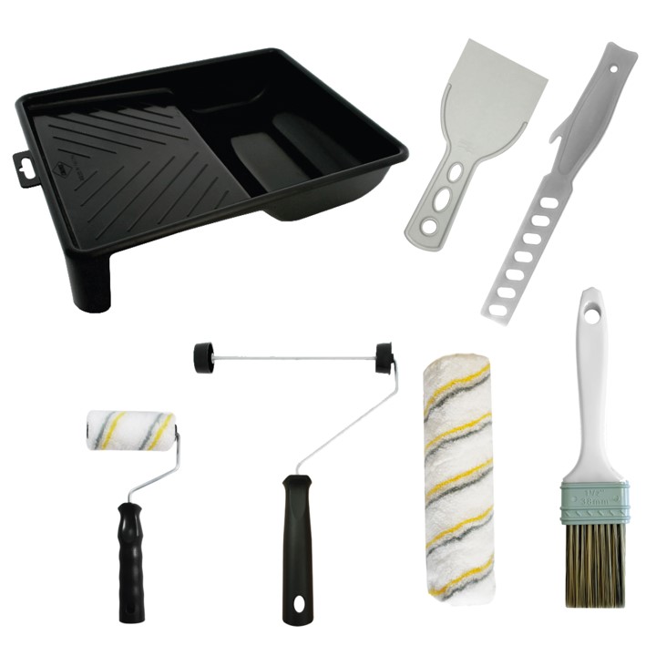 KIT PINTURA BD GD + ROLO 23 CM + 9 CM POLIPOP C/CABO +TRINCHA 1.1/2