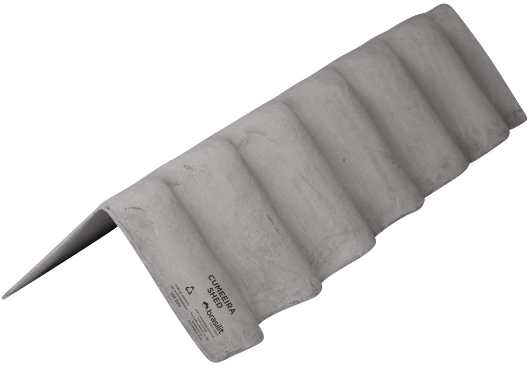 CUMEEIRA SHED 110 x 75º DIREITA - (1,10 COMP X 58 LARG X 5 MM ) - BRASILIT