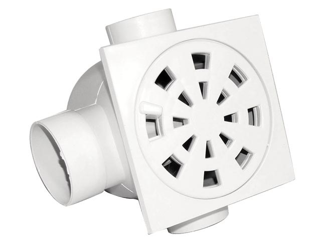 CAIXA SIFONADA 100 X 100 MM BRANCA QUADRADA (4011)- INJEREST