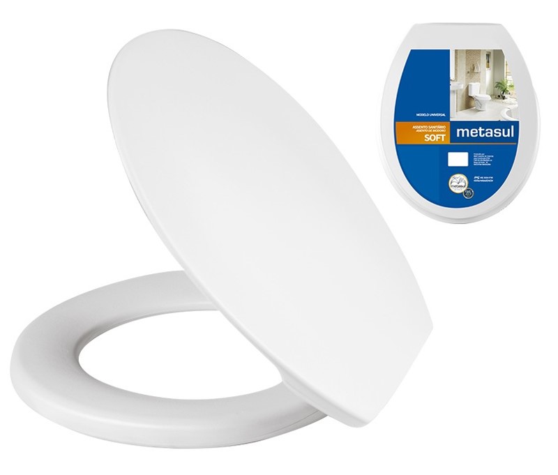 ASSENTO SANITARIO BRANCO UNIVERSAL SOFT (10502004) - METASUL