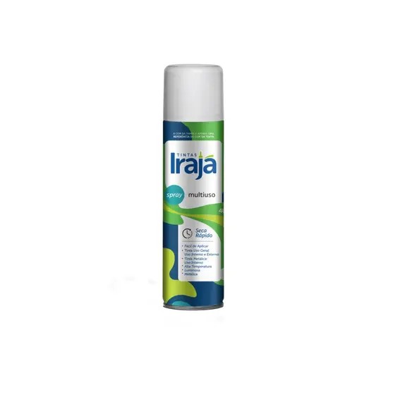 TINTA SPRAY USO GERAL BRANCO FOSCO 400 ML (16.101) -IRAJA