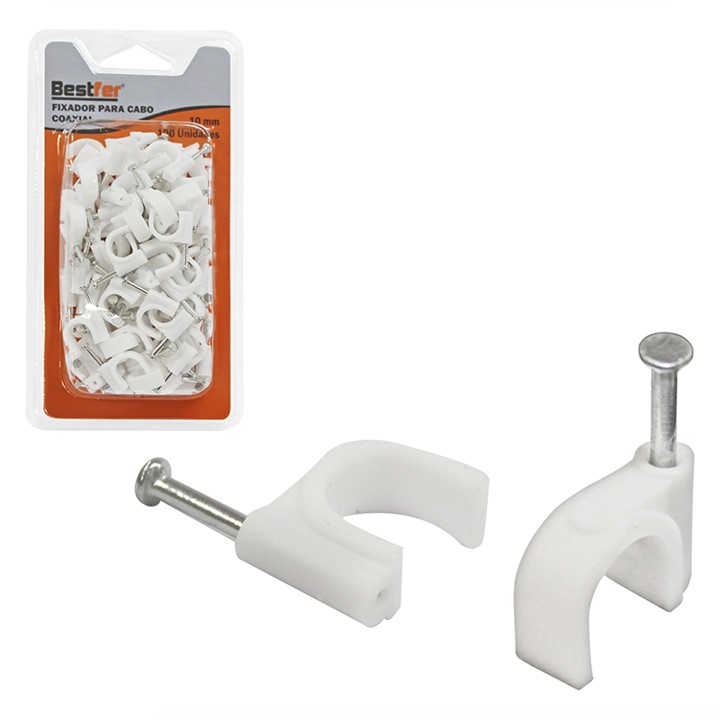 FIXA CABO 10 MM 100 PCS PREGO AÇO (BHF1477) -BESTFER