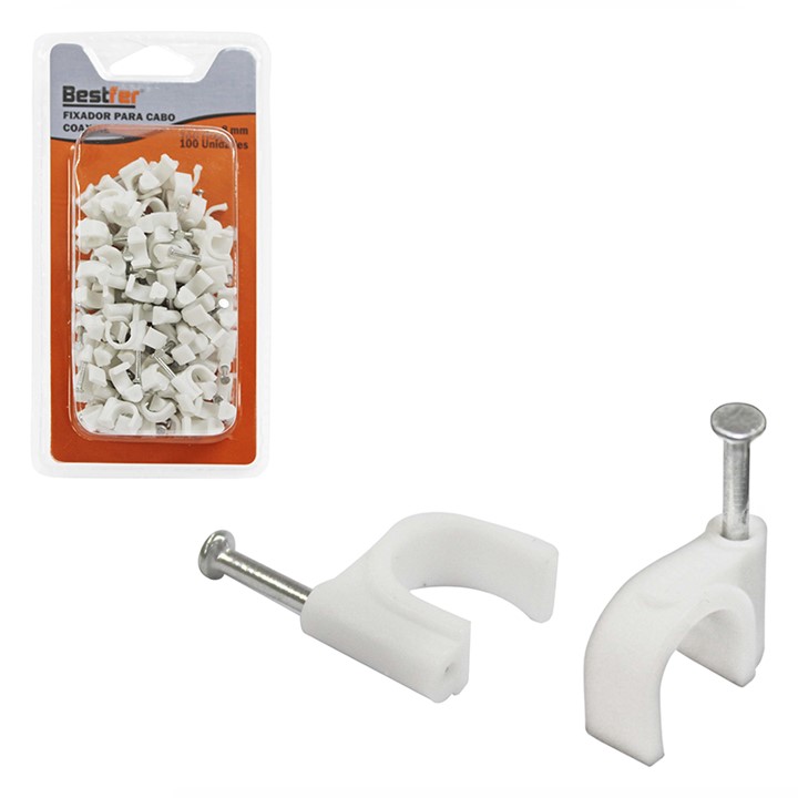 FIXA CABO 8 MM 100 PCS PREGO AÇO (BHF1568) -BESTFER