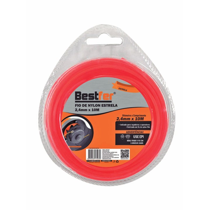 FIO DE NYLON ESTRELA 2,4 MM X 10 M (BFH1768) -BESTFER