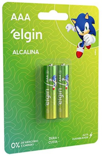 PILHA ALCALINA PALITO AAA 2 PCS BLISTER (82154) -ELGIN