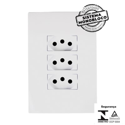I9 CONJ 3 TOMADAS 20A MONOBLOCO (94124) - ILUMI
