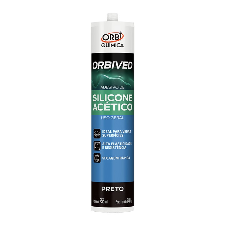 SILICONE 240 G 255 ML PRETO (17583) - ORBI