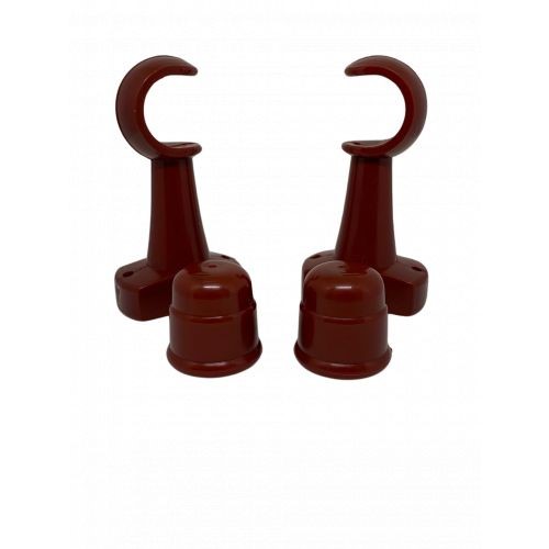 SUPORTE 19 MM KIT VARAO MOGNO C/PARAFUSO C/BUCHA 8 (2900-MOG) - JMF