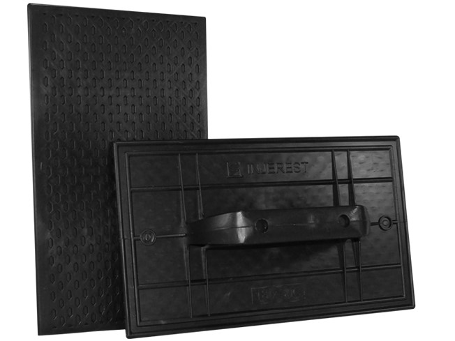 DESEMPENADEIRA PVC CORRUGADA 18 CM X 30 CM PRETA (3012) - INJEREST