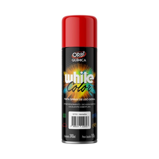 TINTA SPRAY USO GERAL VERMELHO 340 ML ( 18750 )-ORBI