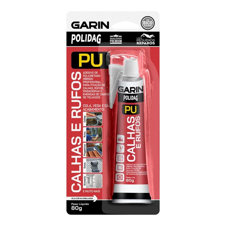 VEDA CALHA E RUFO 80 G CINZA (BLISTER) (PPRC-080) - GARIN