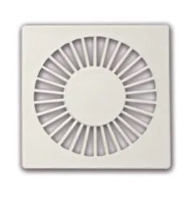 GRELHA QUADRADA 15CM BRANCA PVC - GRAP