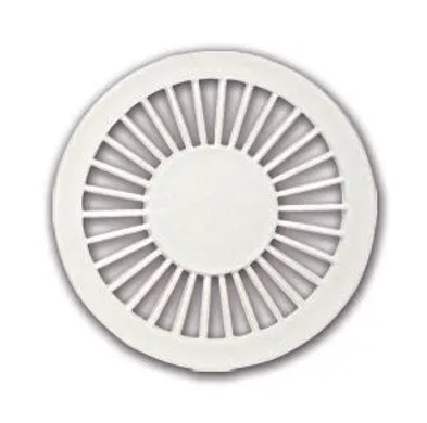 GRELHA REDONDA 10CM BRANCA PVC -GRAP