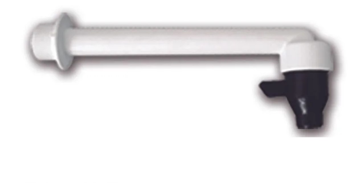 TORNEIRA PIA LONGA CRE 1/2 BRANCO/PRETO PVC (1145R) - GRAP