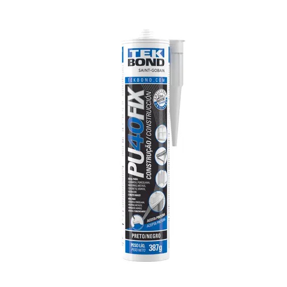 SELANTE PU 40 MULTIUSO 387 G 280 ML PRETO - TEK BOND