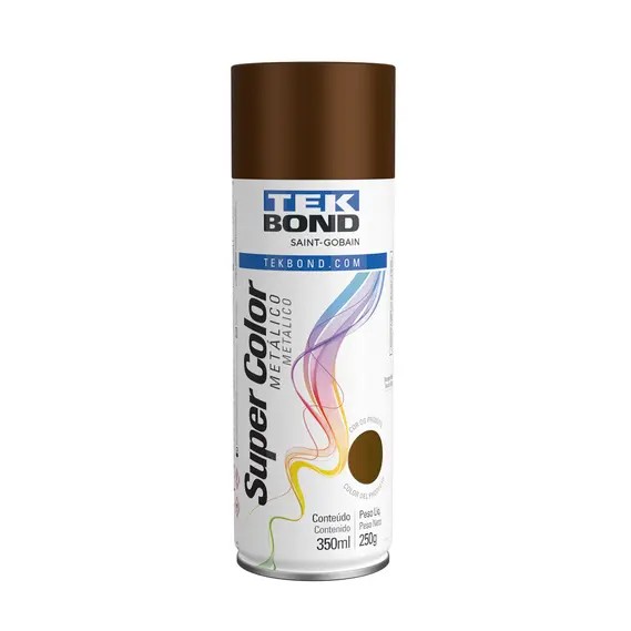 TINTA SPRAY METALICA BRONZE 350 ML - TEK BOND