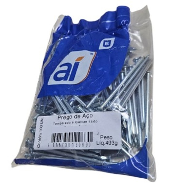 PREGO 18 X 24 AÇO C/C GALVANIZADO C/100 - AI