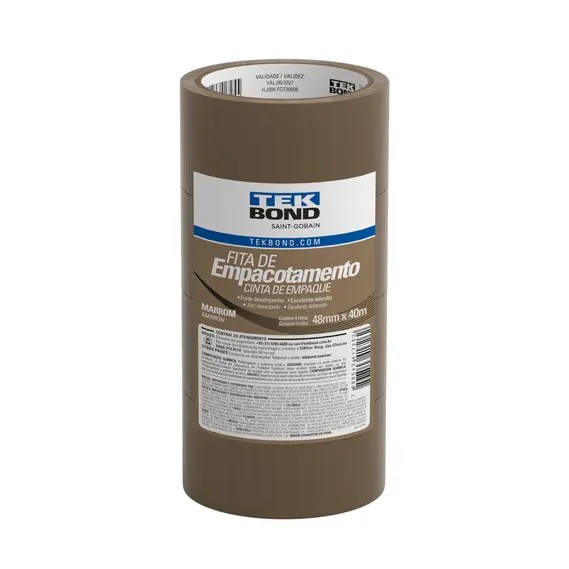 FITA EMPACOTAR MARROM 48 MM X 40 M - TEK BOND