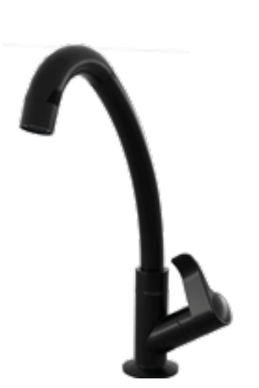 TORNEIRA PIA BICA MOVEL MESA 1/4 VOLTA ABS ORQUIDEA PRETA SLIM  (1078)- SOCEL