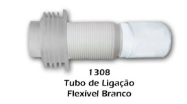 TUBO DE LIGACAO C/ SPUD SANFONADO BRANCO (1308) - GRAP