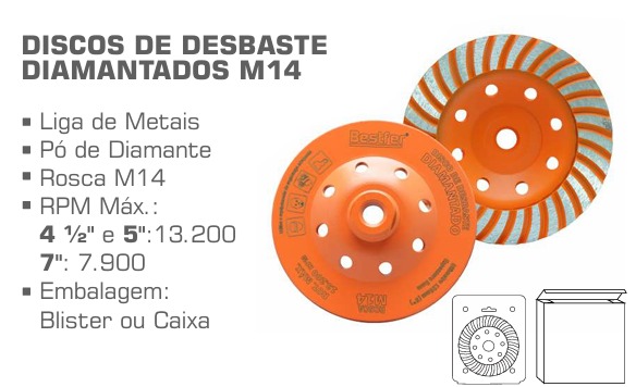 DISCO DESBASTE DIAMANTADO