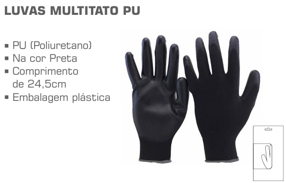 LUVA PU PRETA 09-G (BFH1703) - BESTFER