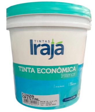 LATEX ACRILICO CINZA CRISTAL 3,6 L INTERIOR GALAO - IRAJA