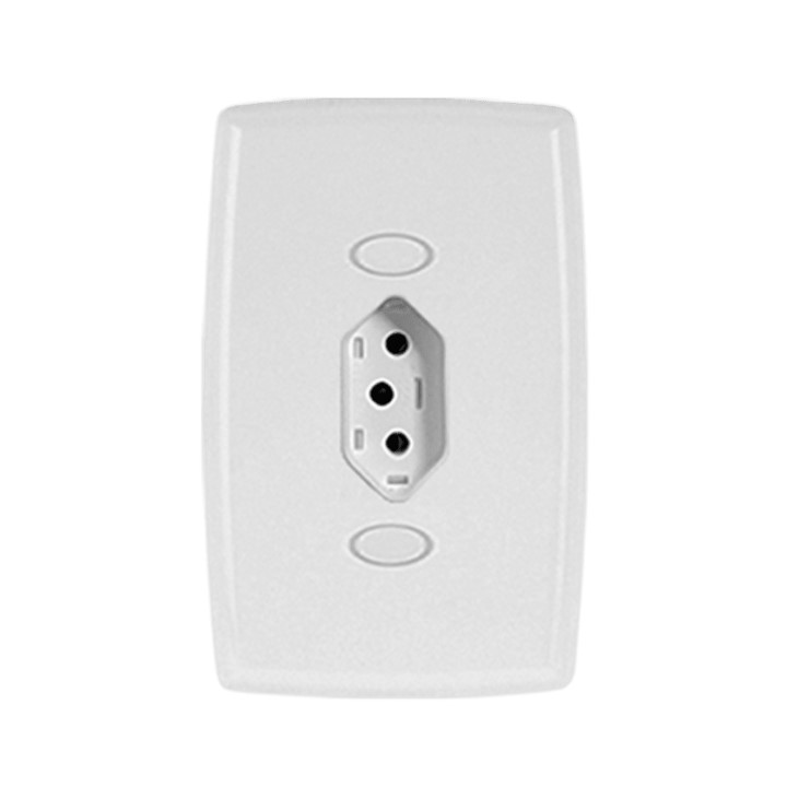 SAFIRA CONJ 4 X 2 1 TOMADA 3 PINOS 20A BRANCO (22141) - ILUMI