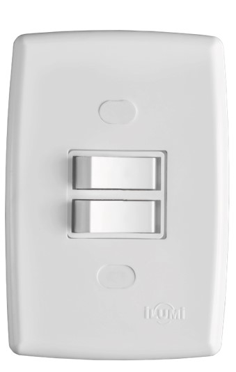 SAFIRA CONJ 4 X 2 2 INTERRUPTOR PARALELO BRANCO (2224) - ILUMI