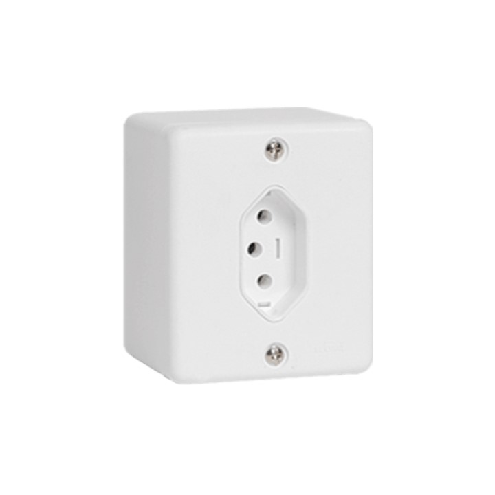 BOX BRANCA CONJ 1 TOMADA 3 PINOS 20A (63141)  - ILUMI