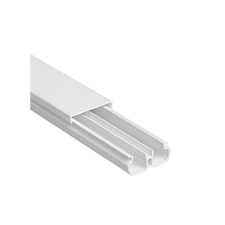 CANALETA P/ FIO BRANCA 20 CM X 10 CM X 2 M DUPLA FACE C/ DIVISORIA (62091DF)- ILUMI